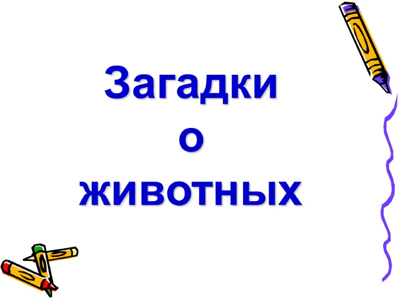 Загадки  о  животных